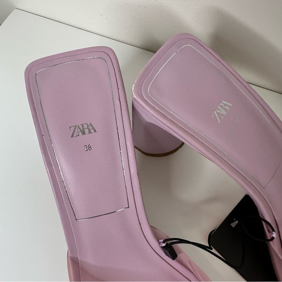 Zara purple heels sandals size 38 - Picture 4 of 12